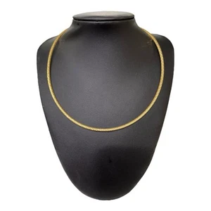 9ct 9K Yellow Gold Omega Collar Link Chain Necklace 11.14 Grams 45.5cm. New - Picture 1 of 8