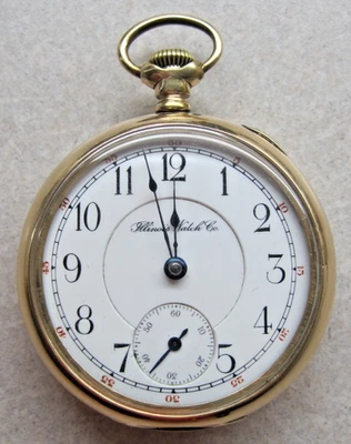VINTAGE ILLINOIS MDL 6 GRADE 65-E 17J OF 18s POCKET WATCH 1897.   NEEDS WORK - Image 1 of 4