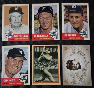 New York Yankees Legends Reprints 6 card lot- 1985-2005 Stengel, Mike, McDougald - Image 1 of 2
