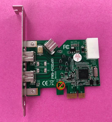 3-Port Firewire 800 IEEE-1394b PCI Express FWB-PCIE1x20 Frame Grabber Image 1394 - Image 1 of 4