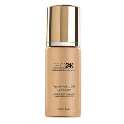 GLO24K EYE SERUM MINIMIZES FINE LINES, PUFFINESS, AND DARK CIRCLES, CROW'S FEET - Image 1 of 4