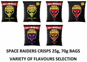 SPACE RAIDERS Crisps Choose from Different Flavours 25g, 70g Bags Selection - Picture 1 of 9