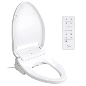 OVE Decors Calero Elongated Smart Bidet Toilet Seat with Remote Control,White - Picture 1 of 8