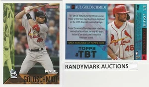 Paul Goldschmidt CARDINALS TOPPS 2019 THROWBACK 1995 BOWMAN TBT 108 SP 1105 - Picture 1 of 3