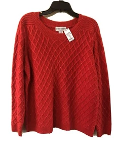 CATHY DANIELS Beautiful Red Women’s Sparkly Sweater Size  XL New With Tags - Picture 1 of 8