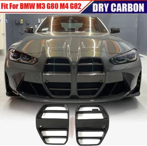 PARRILLA NARIZ DELANTERA DE FIBRA DE CARBONO SECA PARA 2021-2024 BMW M3 G80 M4 G82 G83 - Imagen 1 de 13