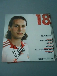 AUTOGRAPHE FOOTBALL DE REMO MEYER 18 - Picture 1 of 1