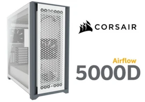 Corsair 5000D AIRFLOW E-ATX, ATX, USB Type-C, 1x 120mm Front & Rear, White. Case - Picture 1 of 1