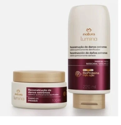Natura - Lumina - Quimicamente Danificados - Kit Champú 300Ml e Rímel Primer Foto 1 de 3