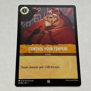 Control Your Temper! 26/204 Disney Lorcana The First Chapter Common Cold Foil NM - Picture 1 of 2