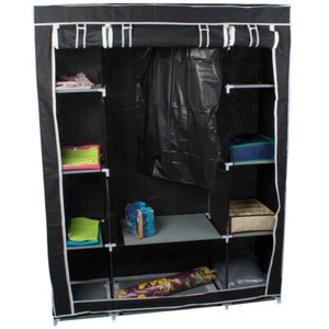 Armadio Portatile Pieghevole In Tessuto 125x162 Appendiabiti Ripiani Guardaroba - Imagen 1 de 12
