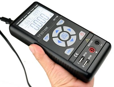New Tekpower TP3016M Portable Handheld Variable DC Power Supply USB Port