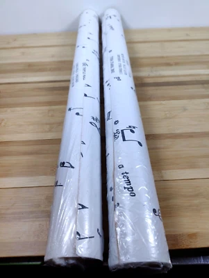 Papel pintado notas musicales 27' x 40,5 pies cuadrados triple rollo (2) negro blanco - 6P1163 Foto 1 de 4