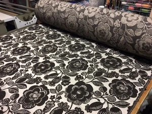 QUALITY MODERN FLORAL DARK BROWN UPHOLSTERY CURTAIN FABRIC MATERIAL SALE! - Picture 1 of 1