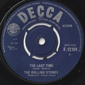 ROLLING STONES 45: THE LAST TIME b/w PLAY WITH FIRE UK DECCA 12104 NM & NM 1965 - Picture 1 of 2