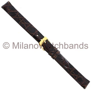 11mm Morellato Genuine Select Crocodile Unstitched Brown Ladies Watch Band 0042 - Picture 1 of 4