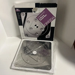 Oneida 18-8 Stainless Steel 3 Piece Trivet Set ~ New in box - Picture 1 of 7