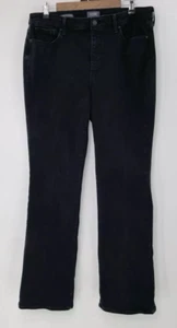 NYDJ Women’s Black Stretch Lift and Tuck Teresa Bootcut Jeans Sz 14 Normcore - Picture 1 of 12