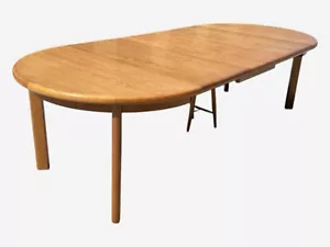 Vintage 1960s Danish Modern Teak Extendable Dining Table – Scandinavian Design - Picture 1 of 11