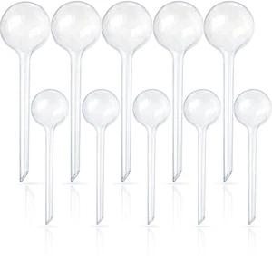 10 Pcs Clear Plant Watering Globes,Plastic Self-Watering Bulbs,Flower Automatic - Picture 1 of 12