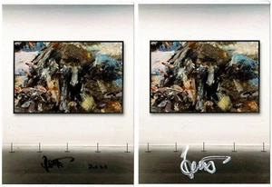 Two Artist Postcards Friedrich Zettl Limited Edition 50 hand signed. CoA - Picture 1 of 5