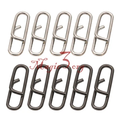 100pcs Power Clips Fishing Snaps Terminal Fast Snap Stainless Steel Sea Fishing - Image 1 of 4