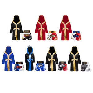 Kids Boys Sets With Belt Suit Open Front Outfit Patchwork Costume Shorts Robe - Picture 1 of 44