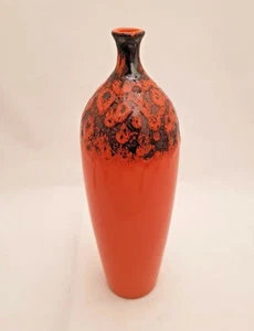  Vase "Flasche" Keramik Orange  - Handarbeit von Hejo Design - für Frühjahr - Bild 1 von 3