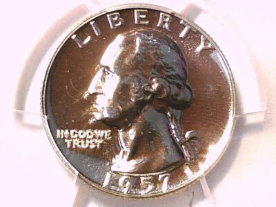 1957 Proof Washington Quarter PCGS PR 66 39185209 - Image 1 of 3