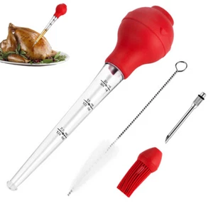 Turkey Baster with Barbecue Basting Brush for Home Baking Roaster Turkey Tool - Picture 1 of 17