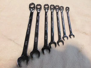 Snap-on SOEXR707 FLANK DRIVE PLUS 7pc Ratcheting Combo Wrench Set NEW tools - Picture 1 of 4