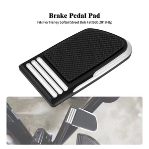 Aluminum Black Brake Pedal Pad Fits For Harley Street Fat Bob 107 114 2018-2023 - Picture 1 of 15