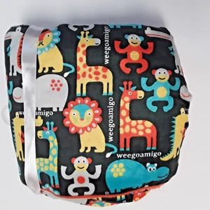 Thick & Plush BabyBlanket  Lion,Monkey,Hippo, Giraffe,  with Sherpa Fur On Back - Picture 1 of 2