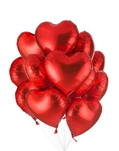 AnnoDeel 20 pcs 18inch Red Heart Balloons Heart shaped Balloons foil Love Bal... - Picture 1 of 2