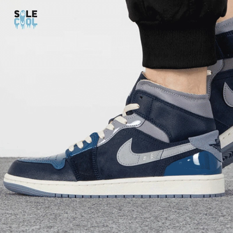Nike Air Jordan 1 AJ1 Mid SE Craft Obsidian Blue Men's Shoes