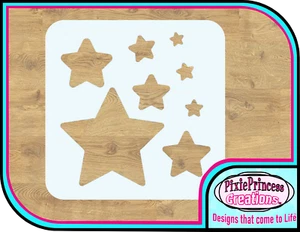 Sternform Raum H Muster Mylar 190 Schablone wiederverwendbar Airbrush Sprühfarbe Wand - Bild 1 von 5