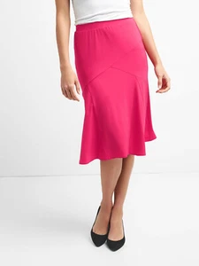 Falda sirena tejida GAP, poliéster, forrada, rosa brillante, talla L, nueva con etiquetas - Imagen 1 de 8