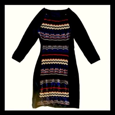 Vestido Suéter Boho Bodycon Forrado Manga Larga Laundry By Shelli Segal para Mujer S Foto 1 de 4