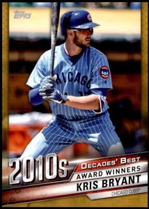 Kris Bryant 2020 Topps Decades Best 5x7 Gold #DB-94 5/10 Cubs