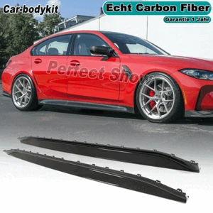 Carbon Seitenschweller Side Skirts Schweller Ansatz Für BMW 3er G80 M3 2021-2024 - Picture 1 of 12