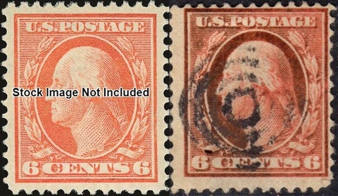 Not an Error 6c 1908-11 US EFO SN 336 or 339 Used - George Washington Changeling Cover