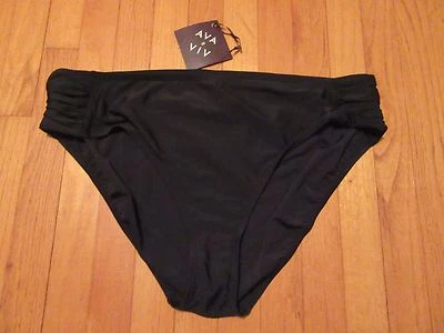 NWT $22.99 Ava & Viv High Waist Swim Bottoms Black Size 24W/26W  - Image 1 of 4