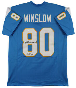 Kellen Winslow "HOF 95" Authentic Signed Powder Blue Pro Style Jersey BAS Wit 2