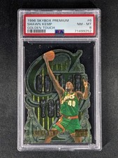 1996-97 Skybox Premium SHAWN KEMP Golden Touch Die-Cut #6 of 10 Supersonic PSA 8