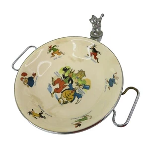 Uncle Wiggily Warming Dish Farberware 1920s Antique Baby Infant Feeding Bowl - Bild 1 von 10