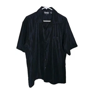 Herren Vintage DragonFly Bowling Hemd Large schwarz Knopfleiste 2-farbig gestreift - Bild 1 von 11