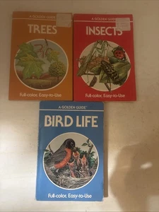 Lot 3 Vintage Golden Nature Guide ~ INSECTS, TREES & BIRD LIFE - Bild 1 von 5