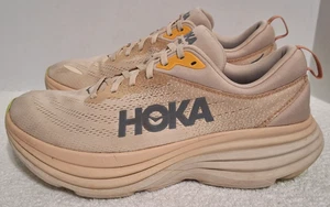 HOKA ONE ONE W Bondi 8 Cream Vanilla Running Shoes 1127952 CMV Women's Size 11 - Picture 1 of 9