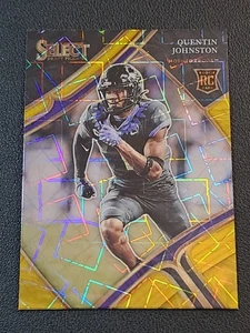 Quentin Johnston RC Gold Lazer Prizm 2023 Panini Select Draft - Field Level #105 - Picture 1 of 2