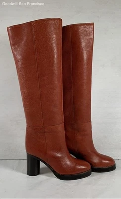 Botín Isabel Marant Italia Cuero Rojo Tacón Alto Sobre la Rodilla Mujer Talla 37 Foto 1 de 4